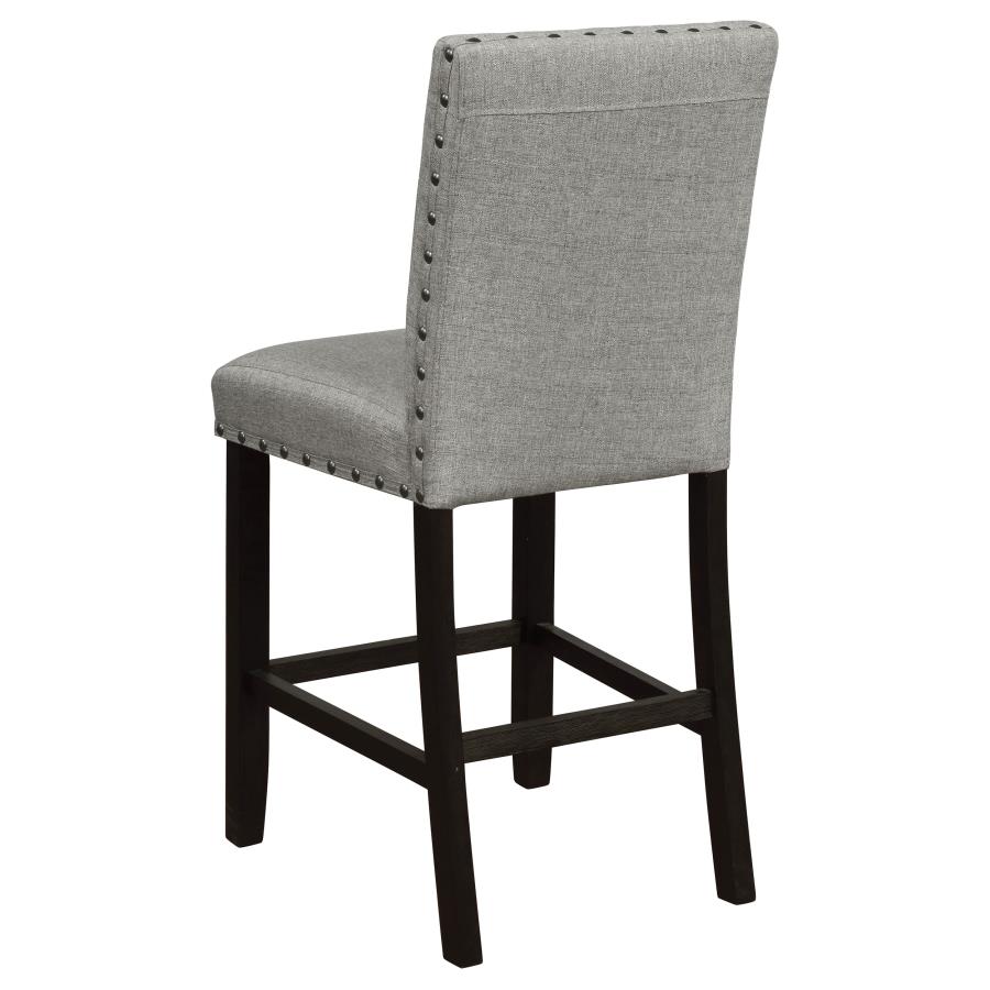 (image for) Kentfield Fabric Upholstered Counter Chair Grey (Set of 2)