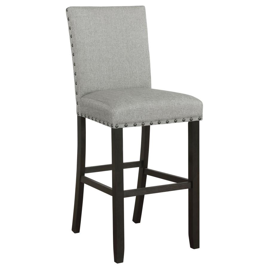 (image for) Kentfield Fabric Upholstered Bar Chair Grey (Set of 2)