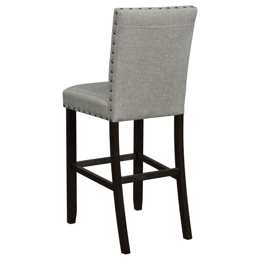 (image for) Kentfield Fabric Upholstered Bar Chair Grey (Set of 2)