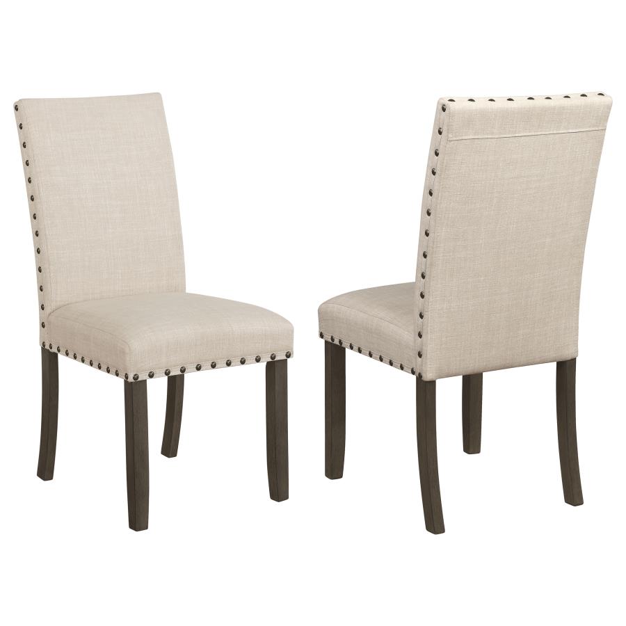 (image for) Ralland Upholstered Dining Side Chair Beige (Set of 2) - Click Image to Close