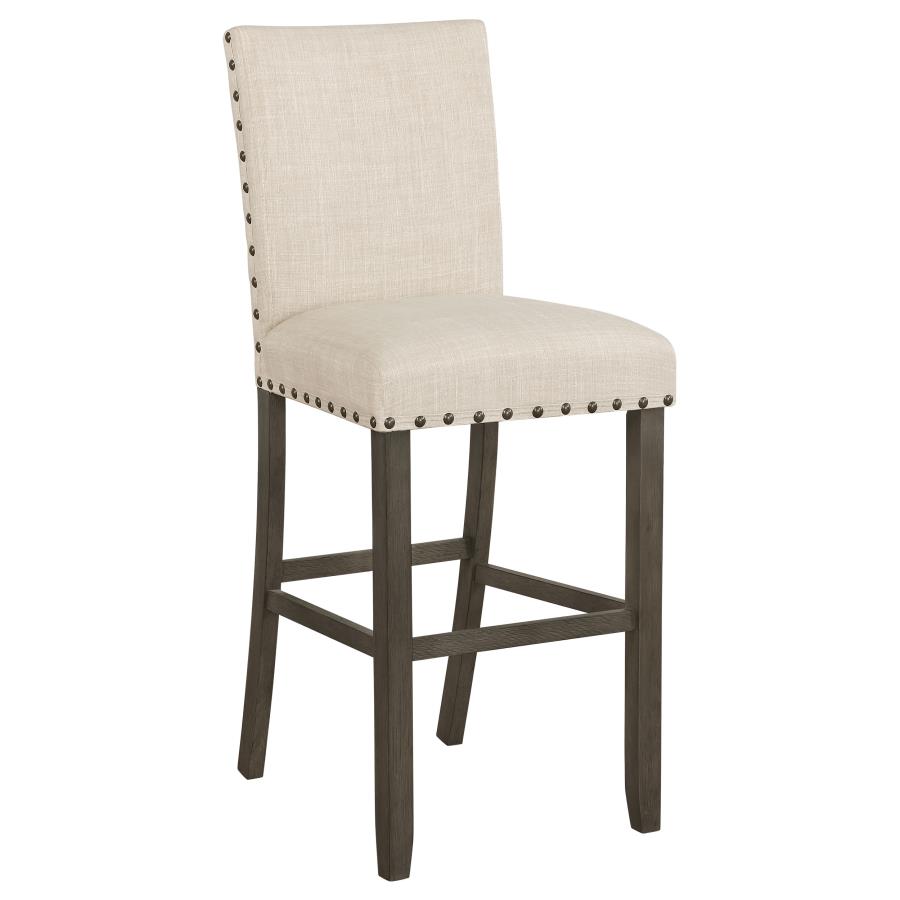 (image for) Ralland Fabric Upholstered Bar Chair Beige (Set of 2)