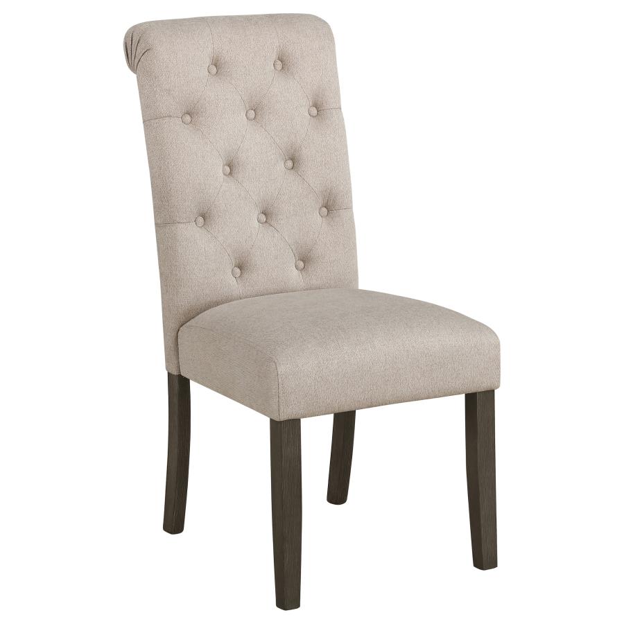 (image for) Balboa Fabric Upholstered Dining Side Chair Beige (Set of 2)