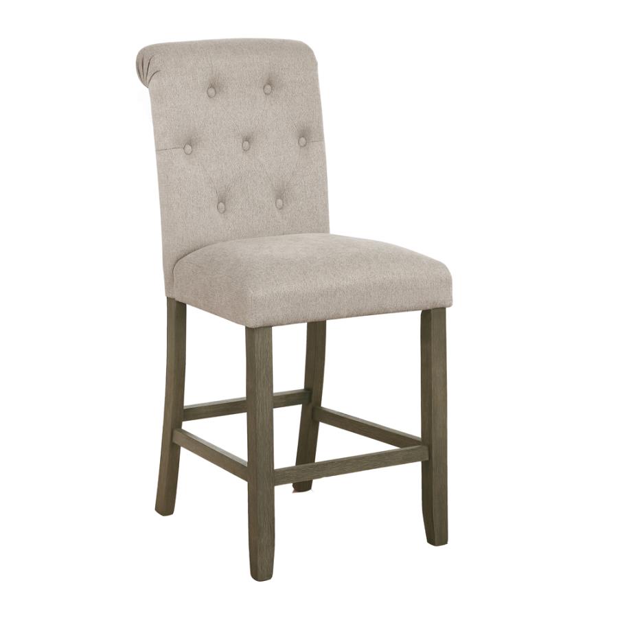 (image for) Balboa Fabric Upholstered Counter Chair Beige (Set of 2)