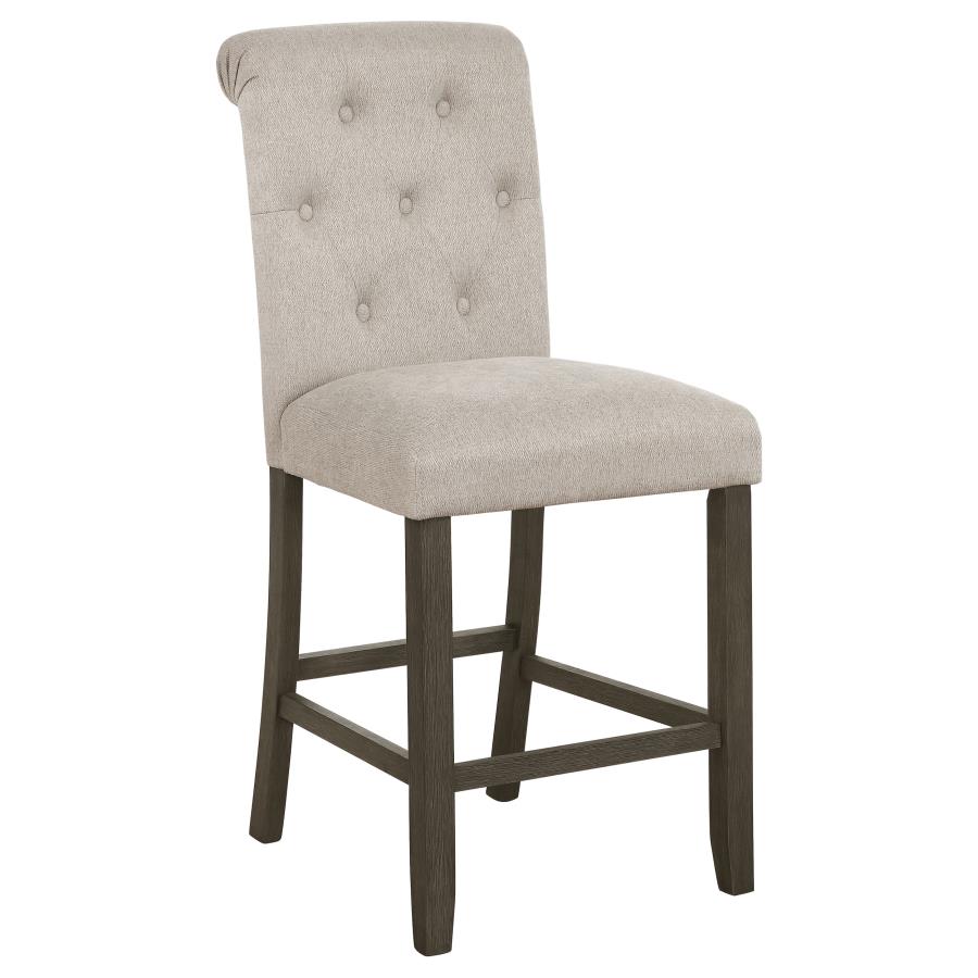 (image for) Balboa Fabric Upholstered Counter Chair Beige (Set of 2)