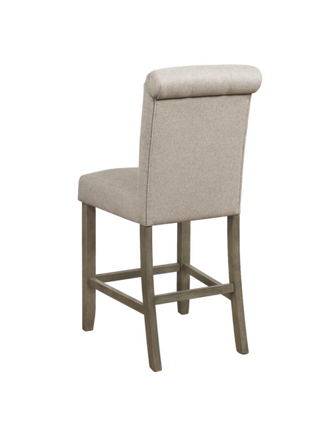 (image for) Balboa Fabric Upholstered Counter Chair Beige (Set of 2)