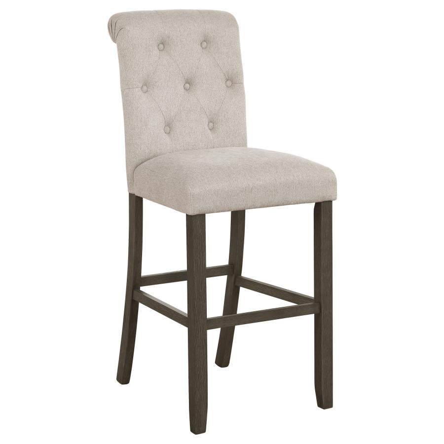 (image for) Balboa Fabric Upholstered Bar Chair Beige (Set of 2)