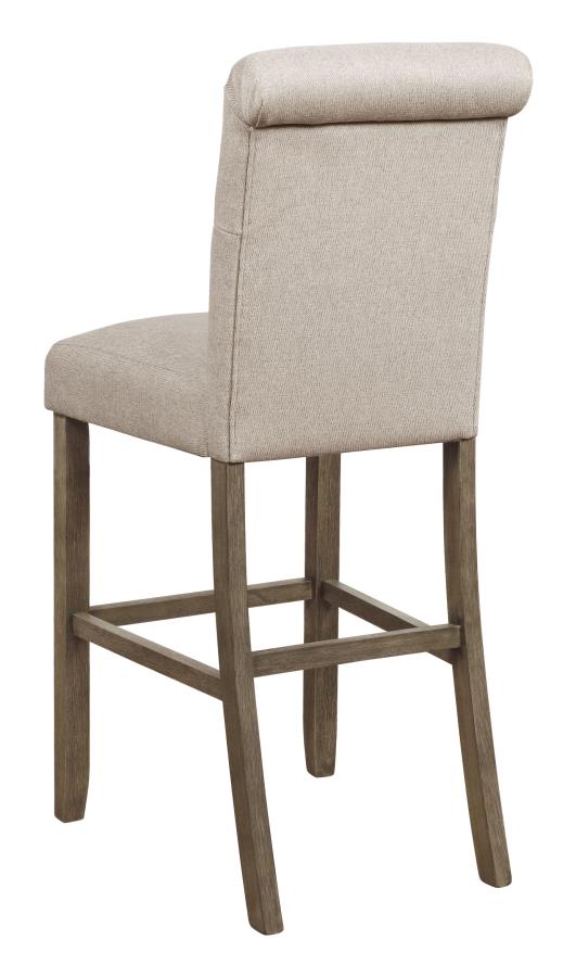 (image for) Balboa Fabric Upholstered Bar Chair Beige (Set of 2)