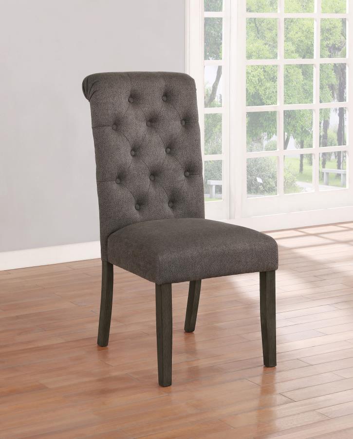 (image for) Balboa Fabric Upholstered Dining Side Chair Grey (Set of 2)