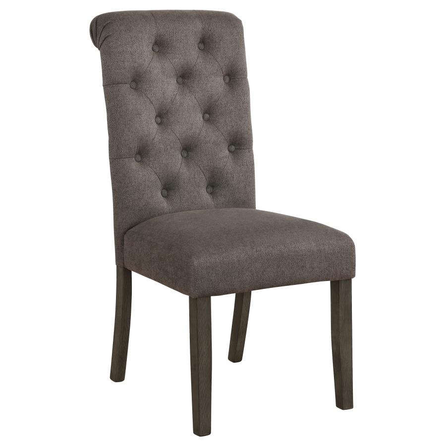 (image for) Balboa Fabric Upholstered Dining Side Chair Grey (Set of 2)