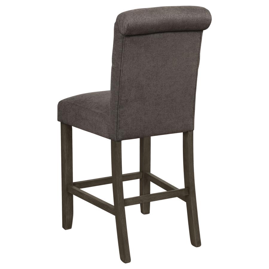 (image for) Balboa Fabric Upholstered Counter Chair Grey (Set of 2)