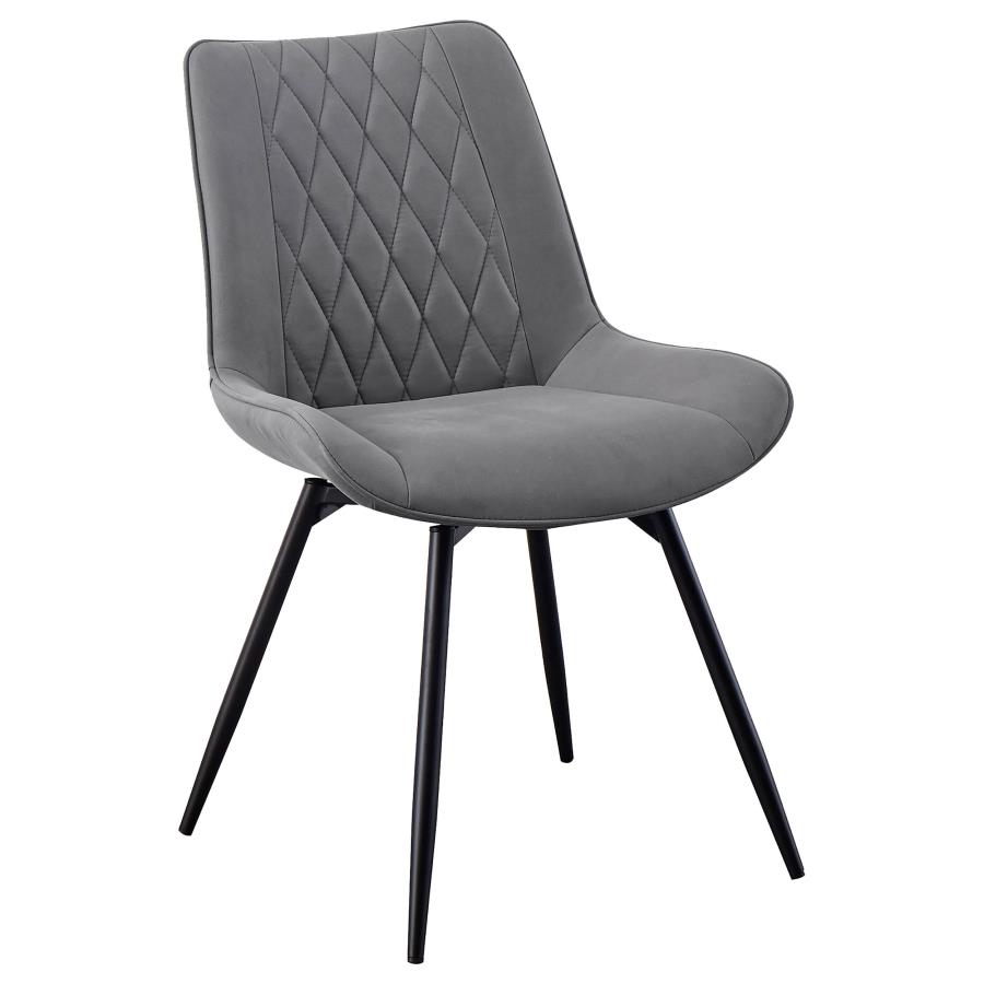 (image for) Diggs Upholstered Swivel Dining Side Chair Grey (Set of 2)