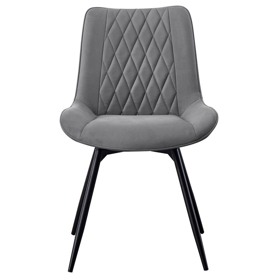 (image for) Diggs Upholstered Swivel Dining Side Chair Grey (Set of 2)