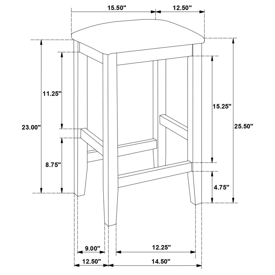 (image for) Gabriel 5-piece Rectangular Counter Height Dining Set Cappuccino