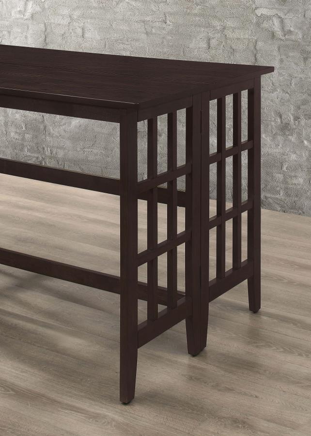 (image for) Gabriel Extendable Rectangular Counter Height Table Cappuccino