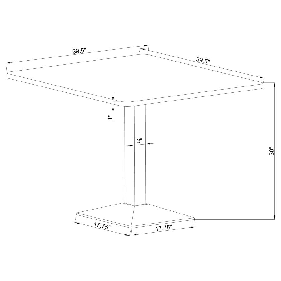 (image for) Moxee 6-piece Square Dining Set Espresso and Grey