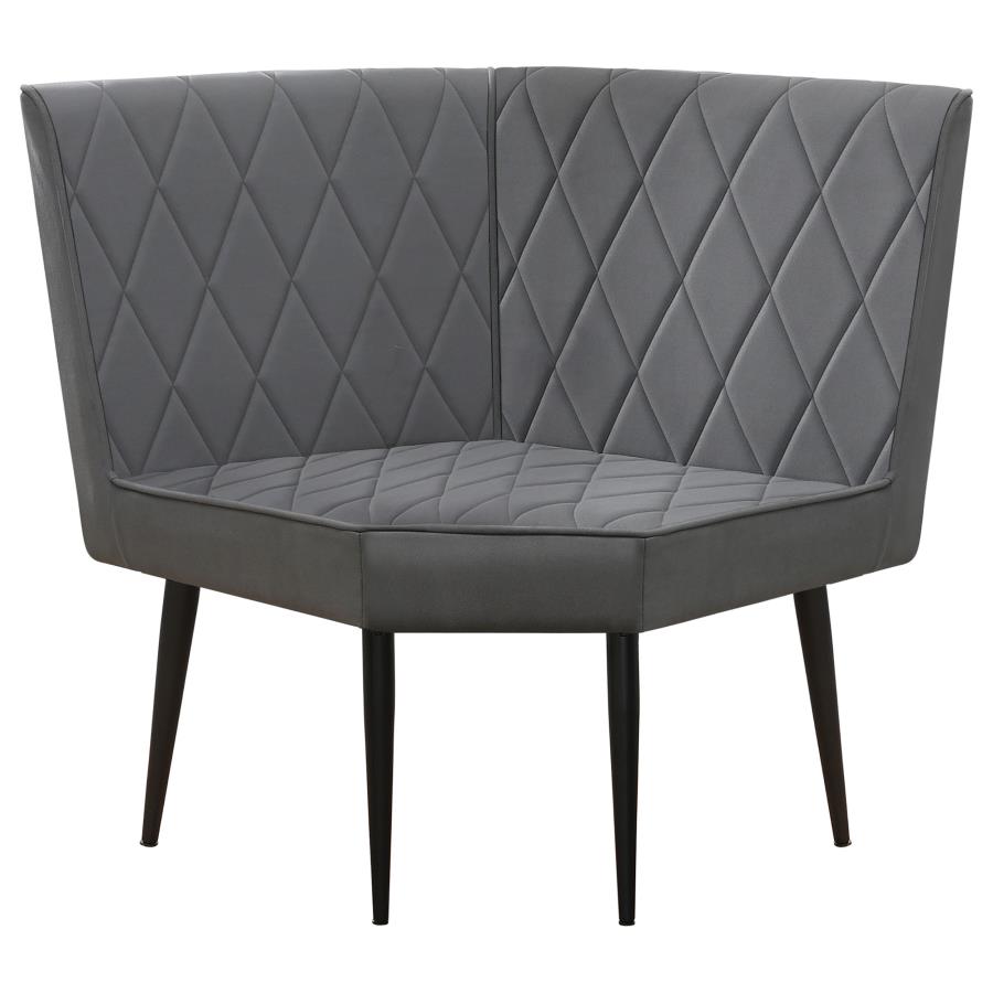 (image for) Moxee Upholstered Tufted Corner Bench Grey