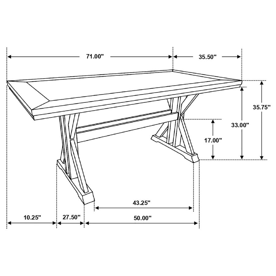 (image for) Bairn 5-piece Rectangular Counter Height Dining Set Barn Grey and Black Sand