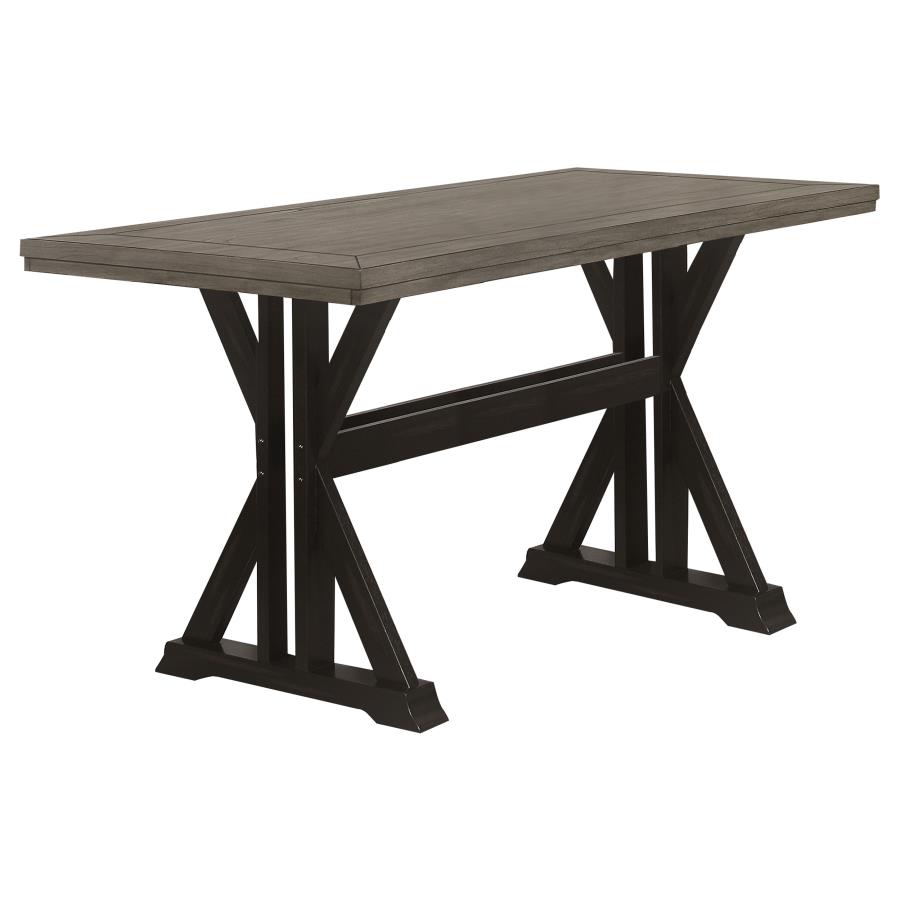 (image for) Bairn Trestle Counter Height Table Barn Grey and Black Sand