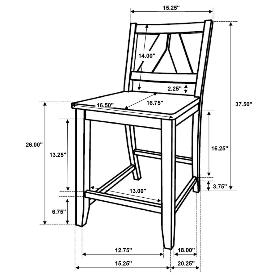 (image for) Bairn Wood Counter Chair Black Sand Through (Set of 2)