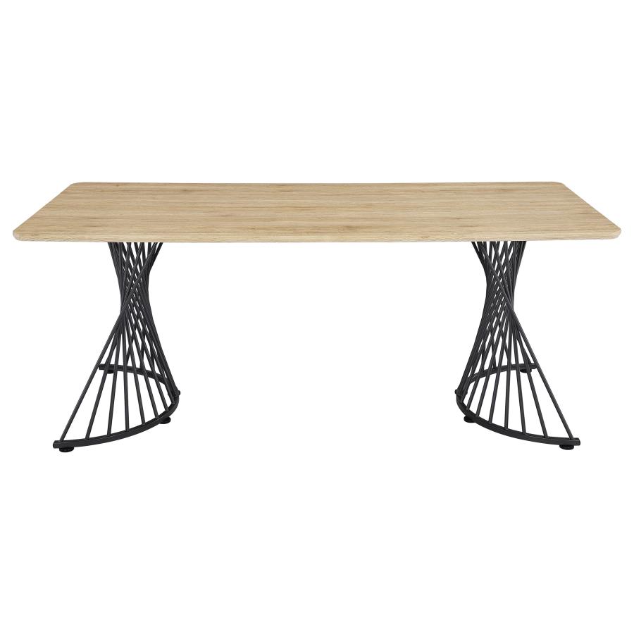 (image for) Altus 80-inch Composite Wood Dining Table Natural Oak