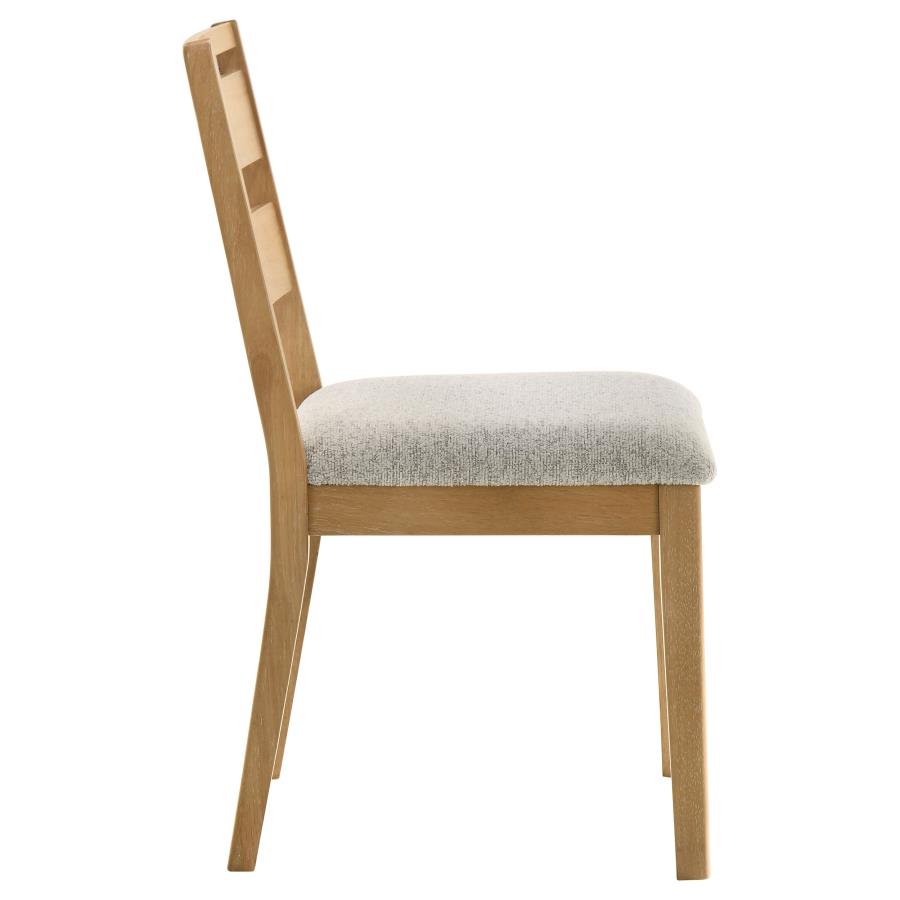 Duncan Ladder Back Dining Side Chair Washed Oak (Set of 2)