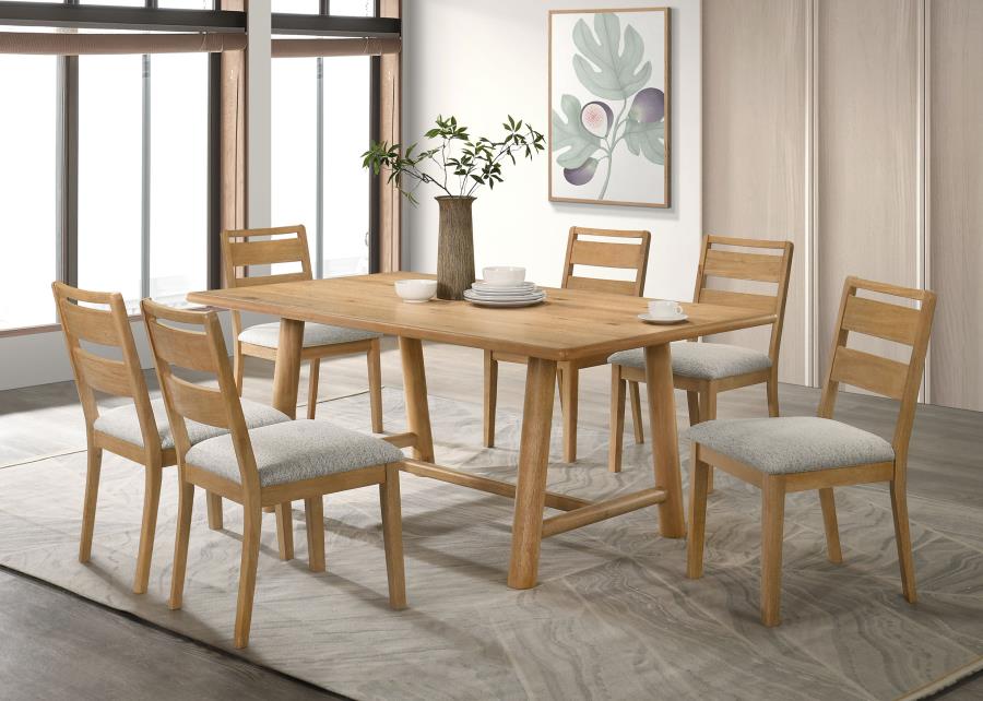 Modal Additional Images for Duncan Ladder Back Dining Side Chair Washed Oak (Set of 2)