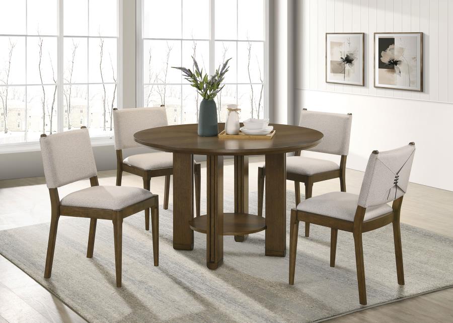 Modal Additional Images for Ottowa Upholstered Dining Side Chair Brown (Set of 2)