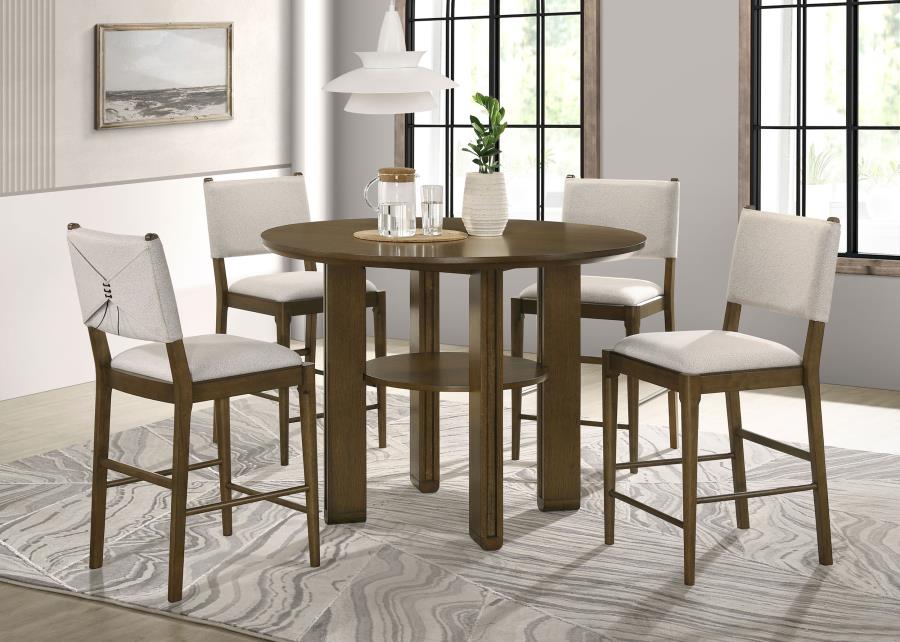 Modal Additional Images for Ottowa Upholstered Counter Side Chair Brown (Set of 2)