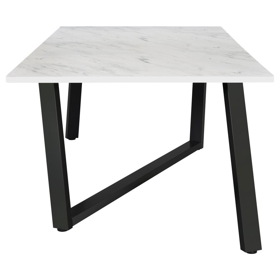 (image for) Mayer Rectangular 87-inch Faux Marble Dining Table White