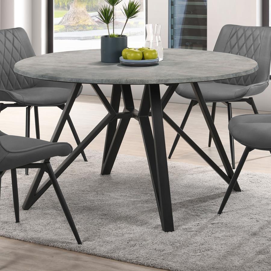 (image for) Neil Round 50-inch SmartTop Dining Table Gunmetal