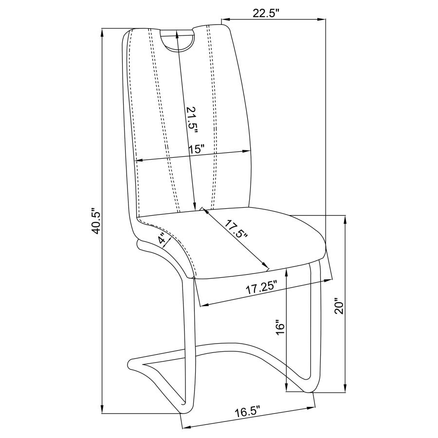 (image for) Brooklyn Upholstered Dining Side Chair Grey (Set of 4)