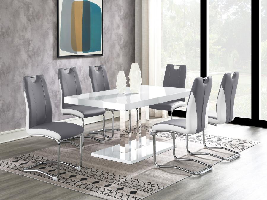 (image for) Brooklyn Upholstered Dining Side Chair Grey (Set of 4)