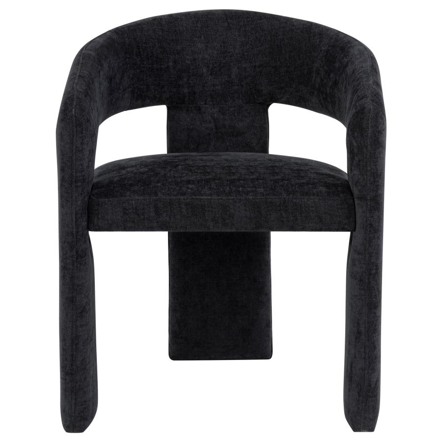 Carlow Upholstered Dining Arm Chair Black (Set of 2)