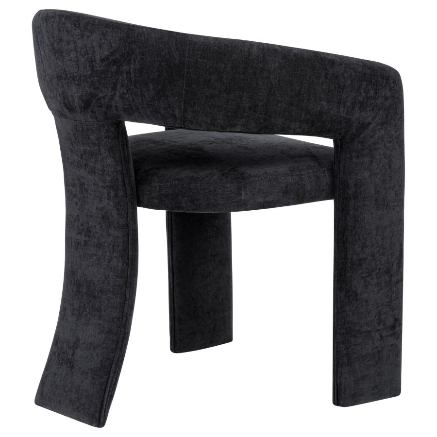 Carlow Upholstered Dining Arm Chair Black (Set of 2)