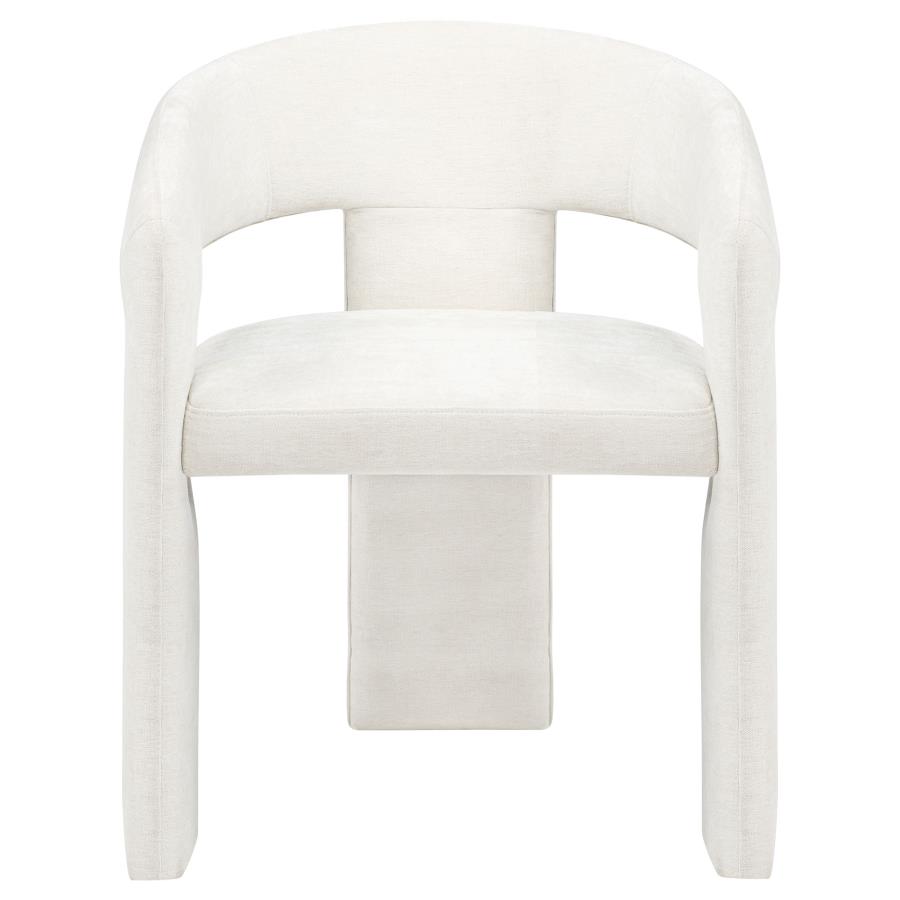 Carlow Upholstered Dining Arm Chair White (Set of 2)
