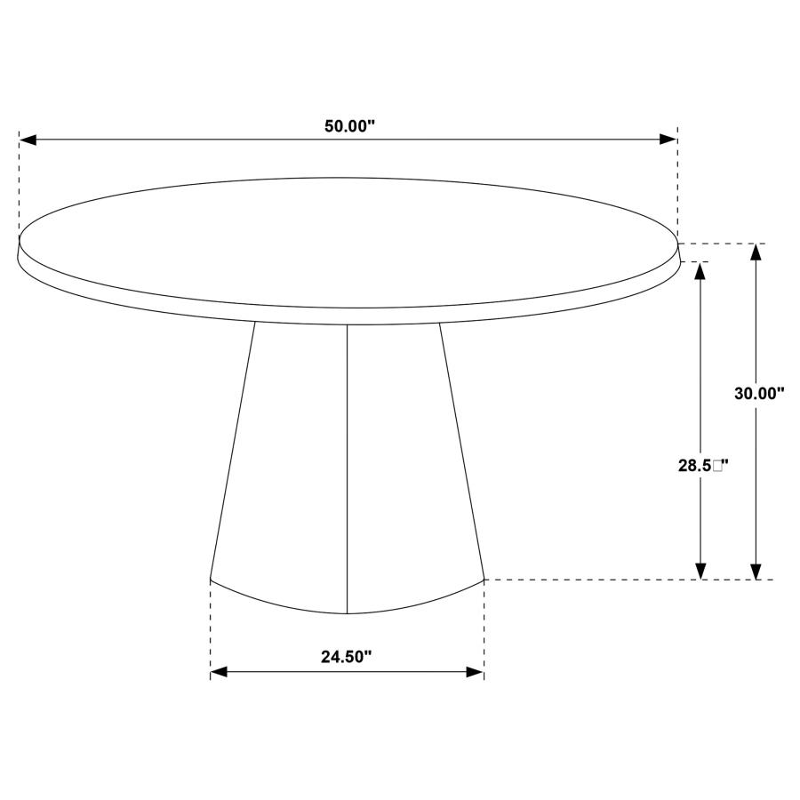 Franklin 5-piece 50-inch Round Dining Table Set Grey and Dark Oak
