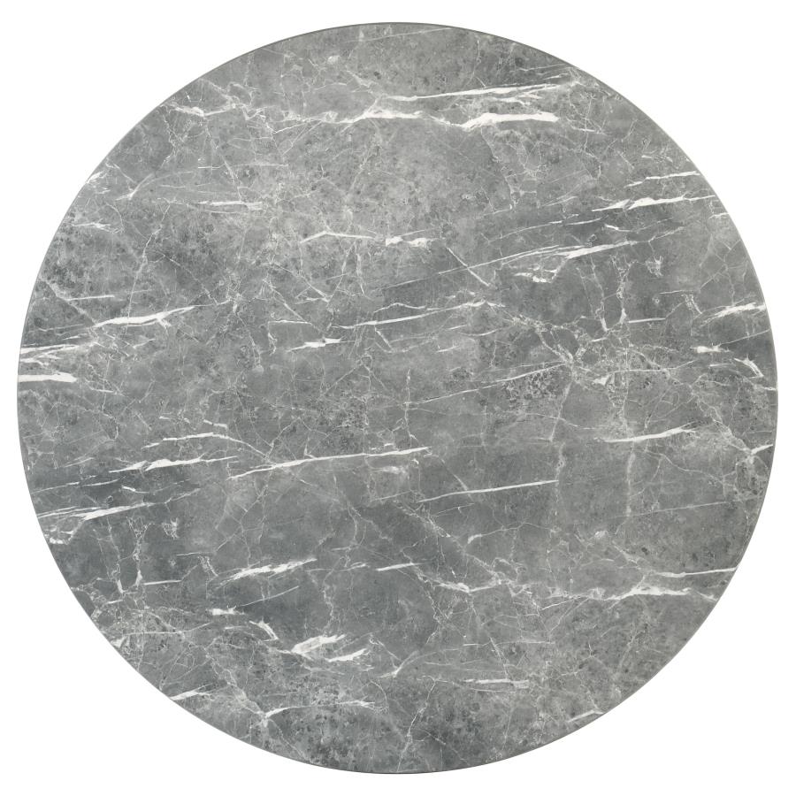 Franklin 50-inch Round Dining Table Grey and Dark Oak
