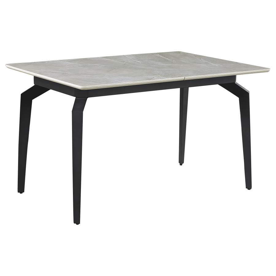 (image for) Mina Rectangular 65-inch Extension Dining Table Grey Ceramic - Click Image to Close