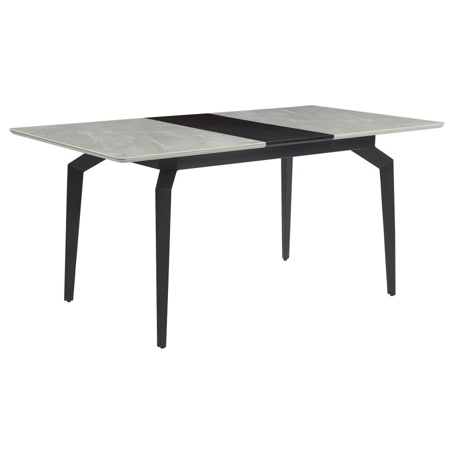 (image for) Mina Rectangular 65-inch Extension Dining Table Grey Ceramic