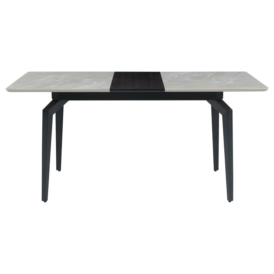 (image for) Mina Rectangular 65-inch Extension Dining Table Grey Ceramic