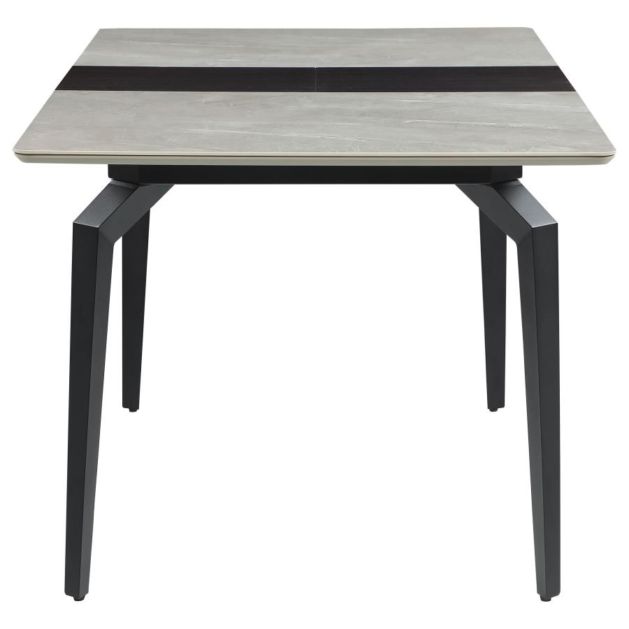 (image for) Mina Rectangular 65-inch Extension Dining Table Grey Ceramic