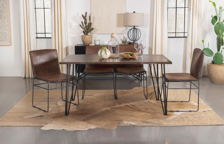 (image for) Topeka 5-piece Rectangular Dining Table Set Mango Cocoa