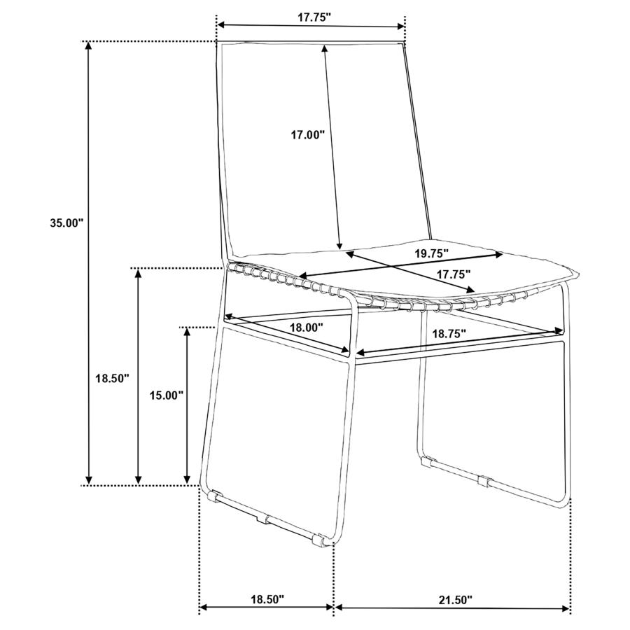 (image for) Topeka 5-piece Rectangular Dining Table Set Mango Cocoa