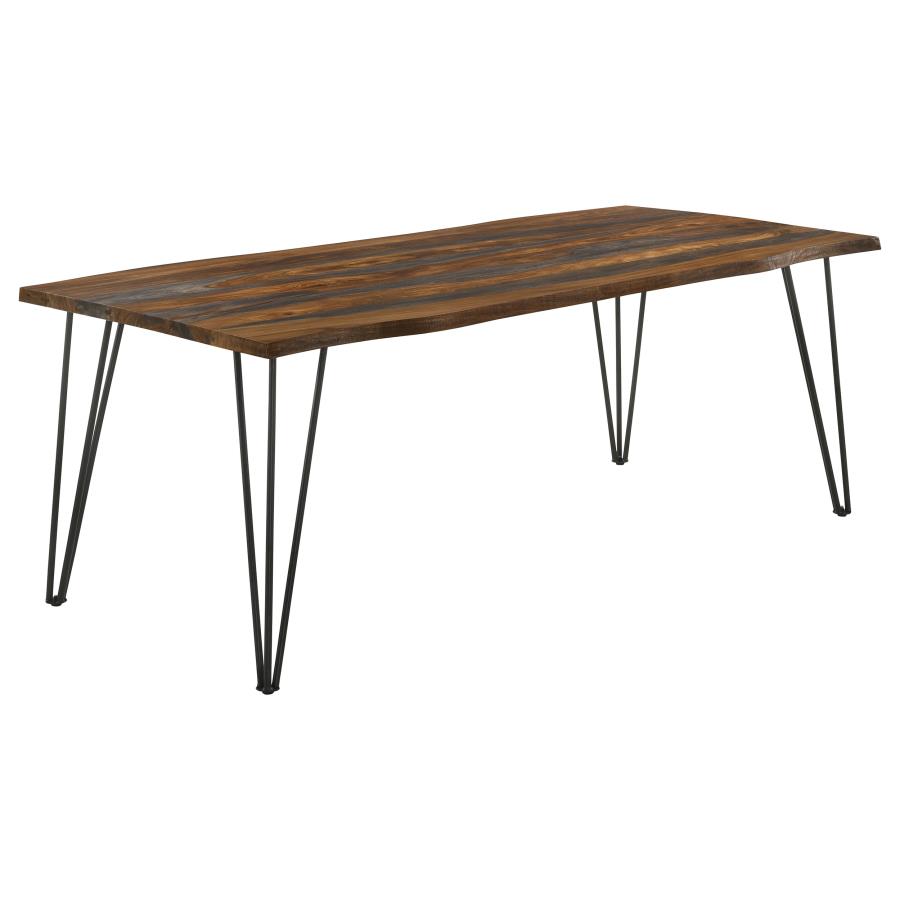 (image for) Neve 80-inch Live Edge Dining Table Grey Sheesham