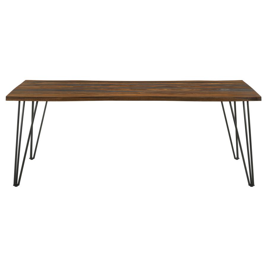 (image for) Neve 80-inch Live Edge Dining Table Grey Sheesham