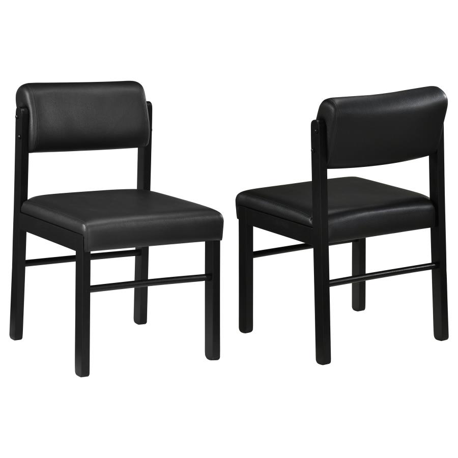 (image for) Kehoe Upholstered Dining Side Chair Black (Set of 2)