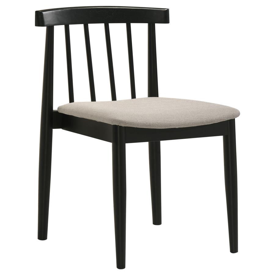 Hamlyn 5-piece Round Wood Dining Set Wheat and Black