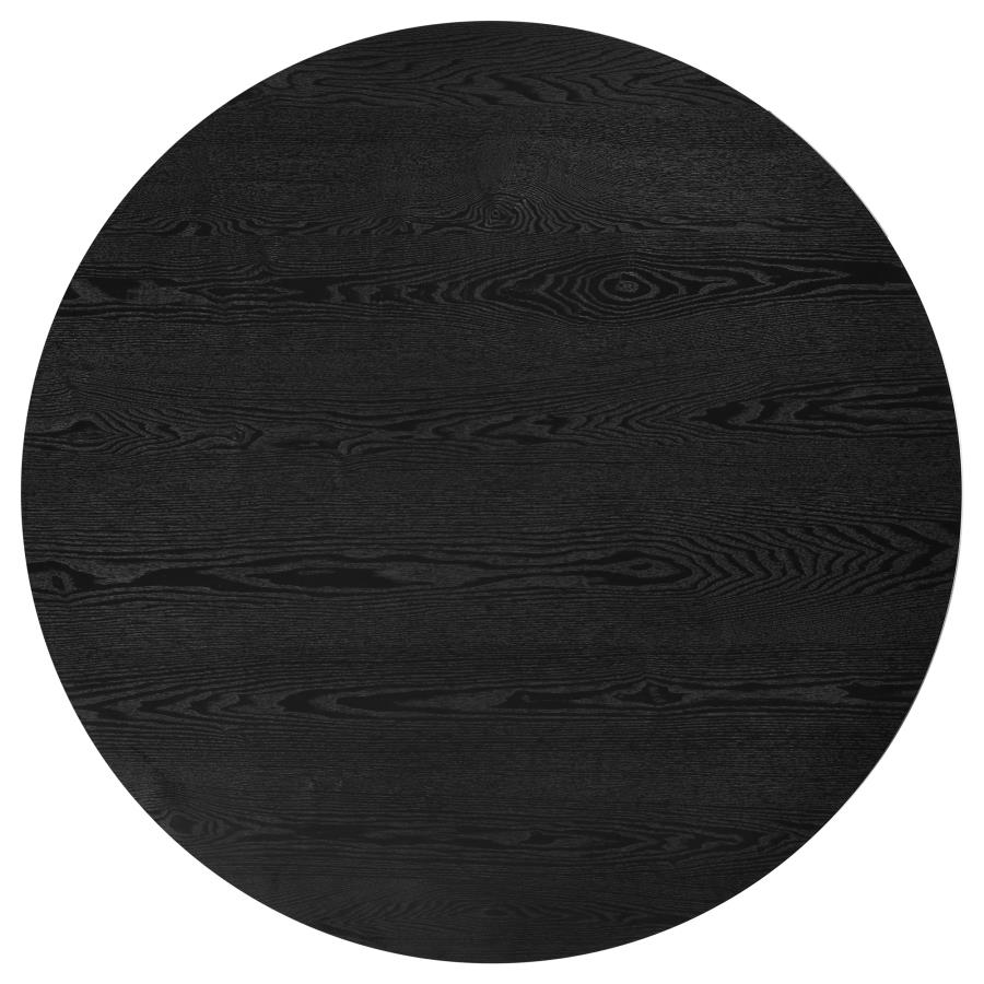 Hamlyn 5-piece Round Wood Dining Set Cream and Black