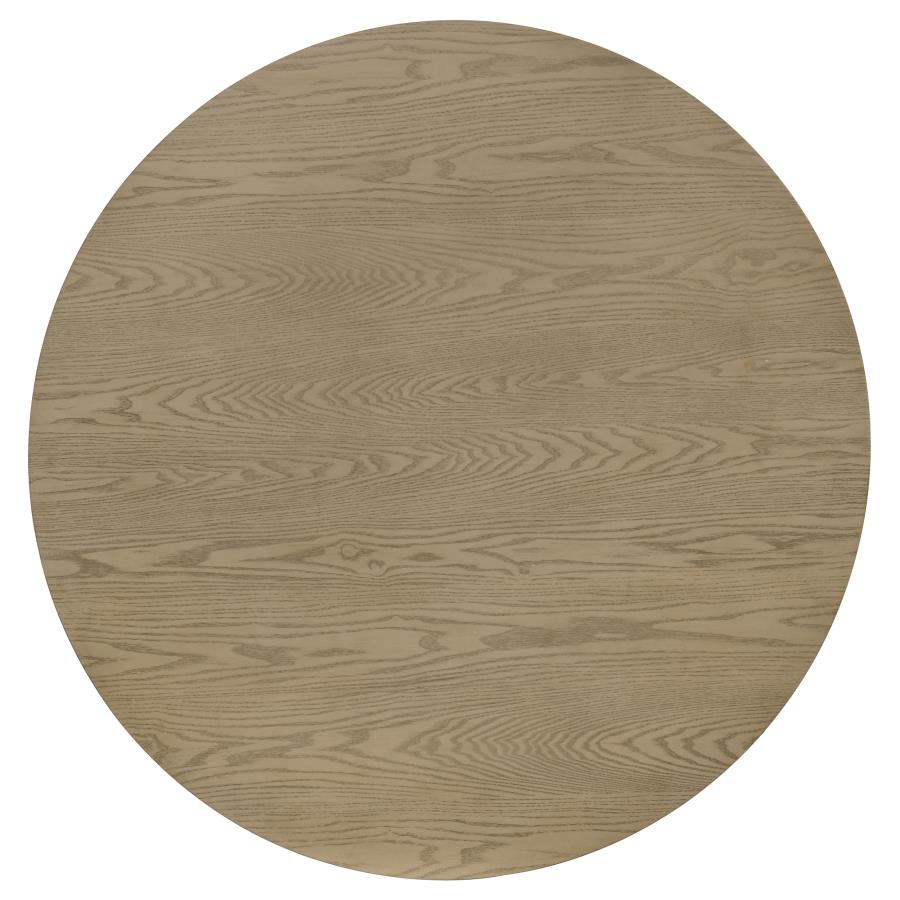 Hamlyn 5-piece Round Wood Dining Set Wheat and Natural Oak