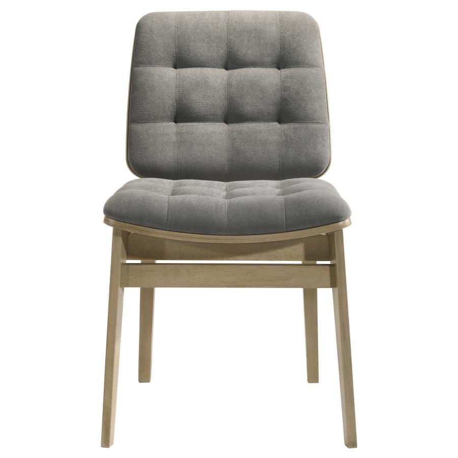 Hamlyn 5-piece Round Wood Dining Set Grey and Natural Oak